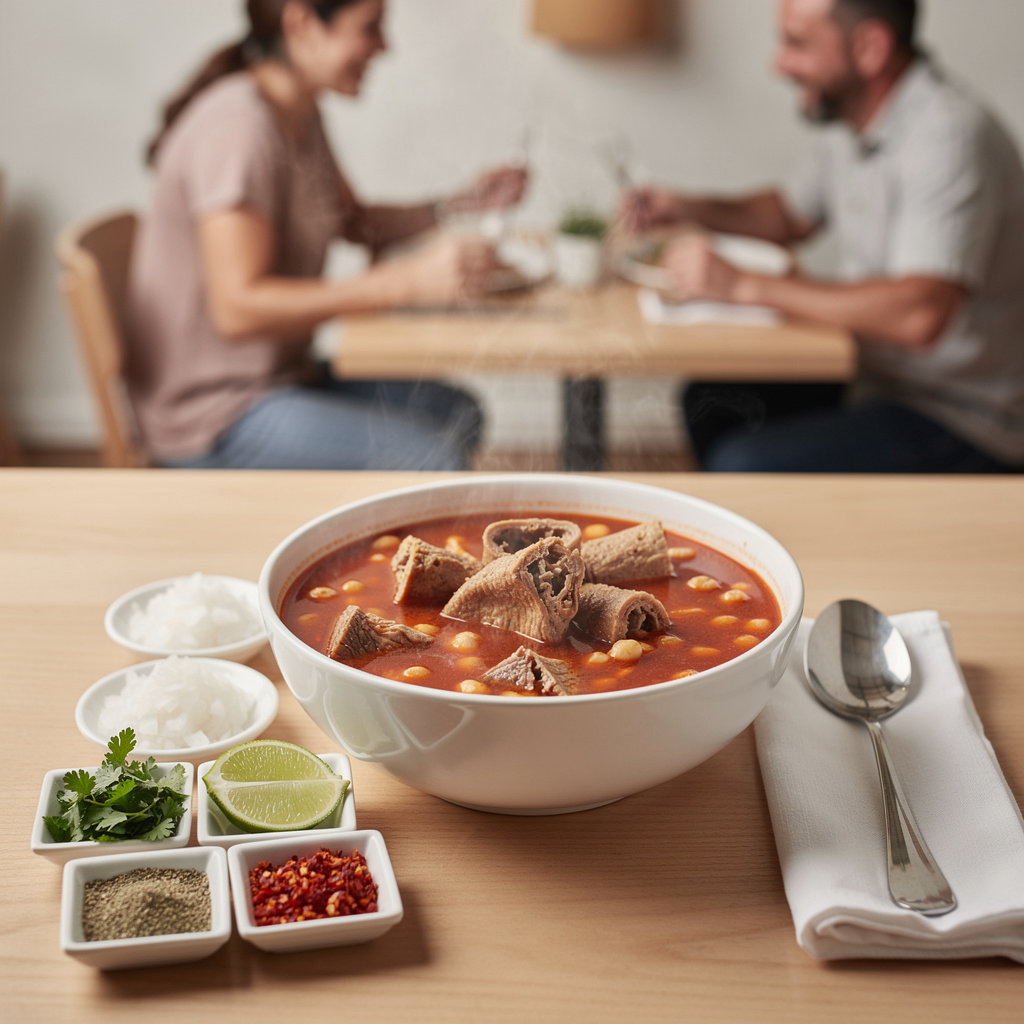 Taqueria El Buen Gusto & Best Menudo's famous weekend menudo special, a traditional Mexican soup served in Santa Barbara